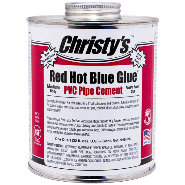 CHRISTY'S RED HOT BLUE GLUE, PVC CEMENT product image